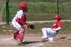 Partido de Liga Cántabra Infantil - 2013. Luis Herrer Laita (catcher) y Gerardo García Saguar